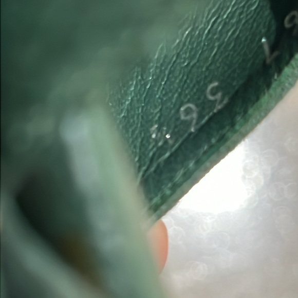 YSL - women's size 36.5 designer heels in dark green. - Picture 7 of 7